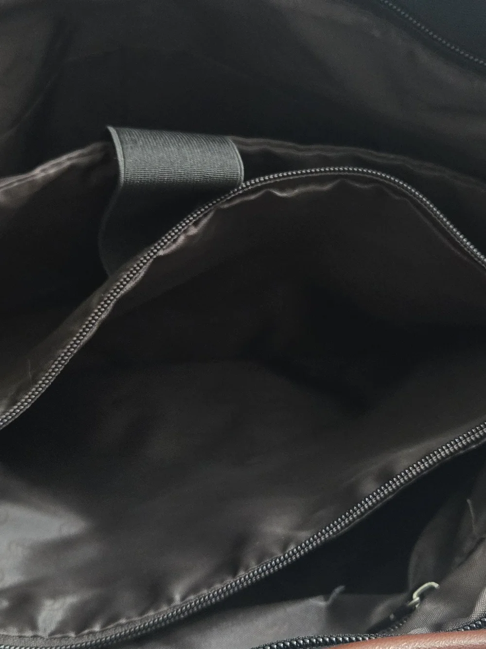Men's Brown Leather-Trim Tote Bag - Stylish Everyday Carry